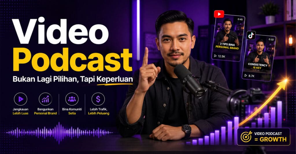 Video podcast bukan lagi pilihan tapi keperluan untuk strategi podcast moden