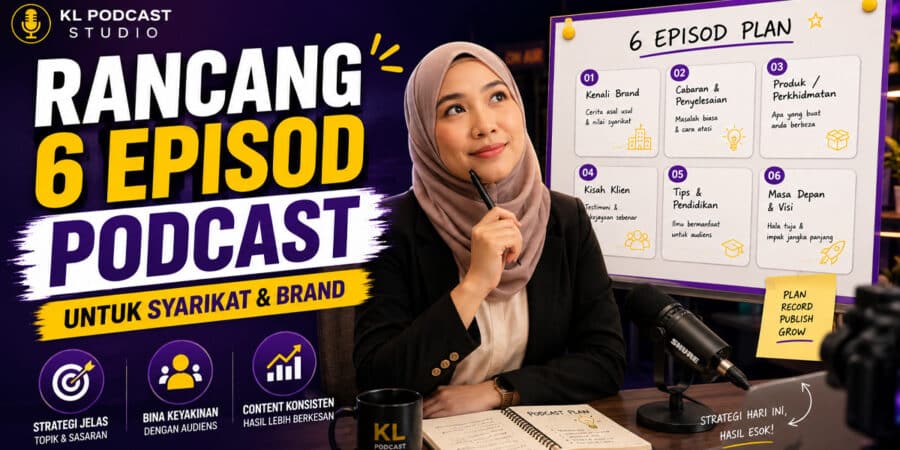 Cara rancang 6 episod podcast untuk syarikat atau brand