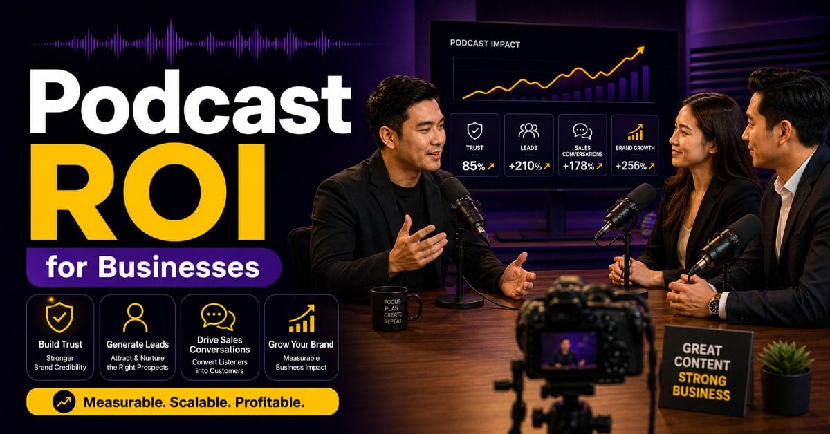 podcast-roi-for-businesses | KL Podcast Studio Podcast ROI for businesses beyond views and content metrics