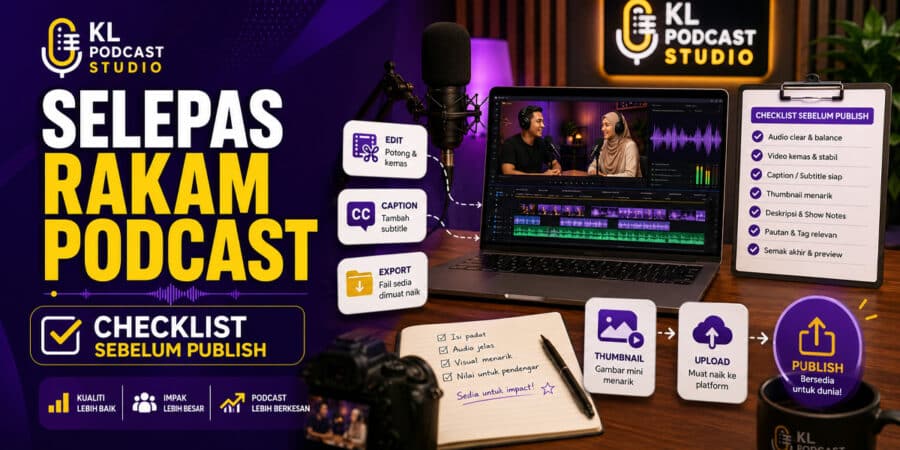 Checklist selepas rakam podcast sebelum publish