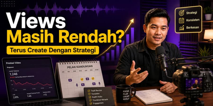 Views masih rendah dan cara kekal konsisten buat podcast