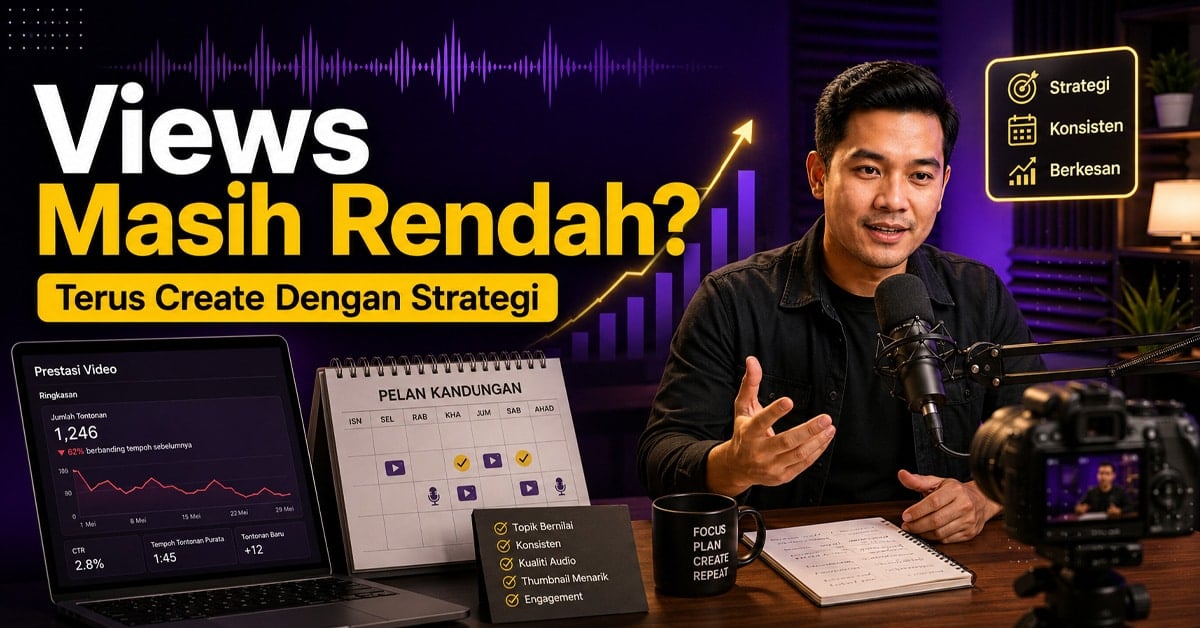 views-masih-rendah-kekal-konsisten | KL Podcast Studio Views masih rendah dan cara kekal konsisten buat podcast